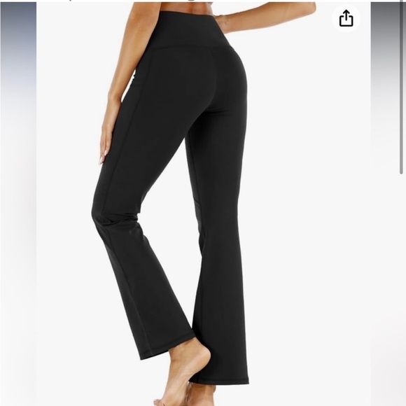 Columbia Black Wide Leg Leggings 9” Mid Rise‎ Size X-Small Omni Wick Retro Flare - Picture 4 of 7